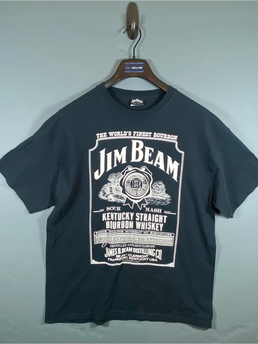 ⁠Jim Beam Bourbon Whiskey Graphic Tee Shirt Black Mens XL